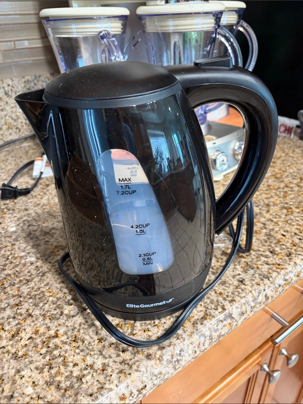 Black Electric Kettle - 1.7L Portable Hot Water Kettle
